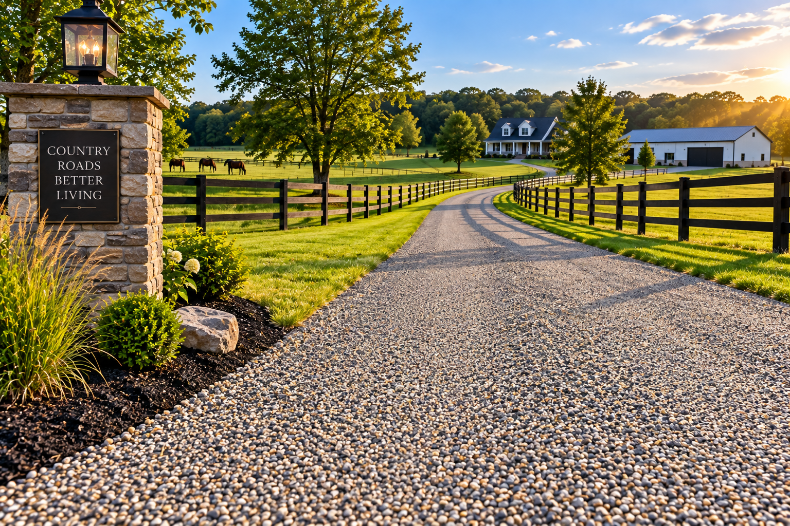 Tar and chip farm road and private driveway in Summertown, TN